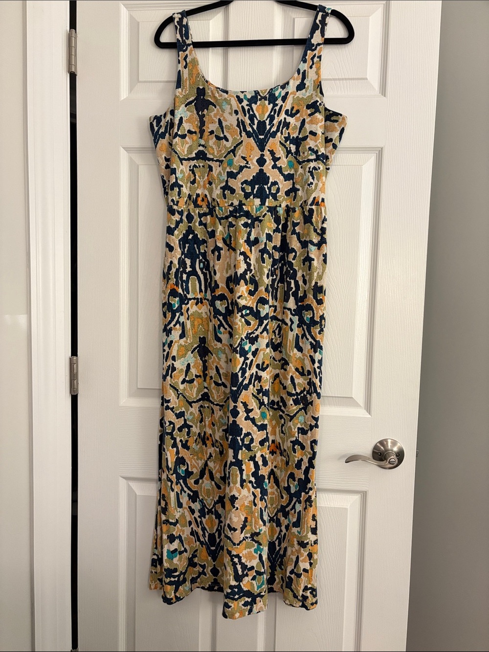 NIC+ZOE Multicolor Maxi Dress in Navy, Mustard, Cream & Teal